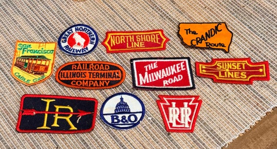 Vintage Railroad Patches Pick Your Own | Retro Train Emblem Patch Lot, Collectible Fallen Flags Railfan Memorabilia Milwaukee Road B&O