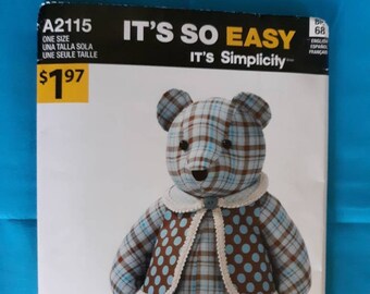 simplicity a2115 bear pattern