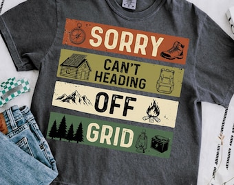 Retro Off-Grid Camping PNG | Vintage Hiking Graphic Design (Digital Download)