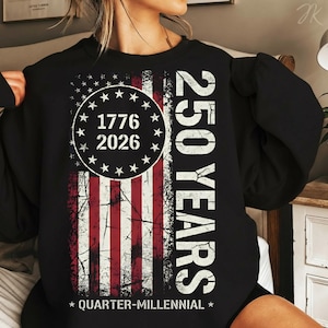 250-årsjubileum PNG Quarter-Millennium 1776-2026 US Flag Grunge Distressed-fil för T-shirt-sublimering