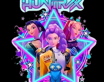 Huntrix PNG | Saja Girls Anime Fan Art PNG | K Pop Demon Hunters Clipart | Huntrix Tshirt, Saja Boys, Derpy Tiger PNG Digital Download