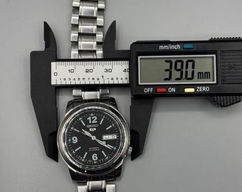 Vintage Seiko 5 7S26-02W0 Automatic 21 Jewels Black Men's Watch