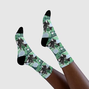 Colorful and Comfortable All-Over Print Design, Unique Gift for Any Occasion, Polyester Cotton Blend, Custom Sublimation Crew Socks