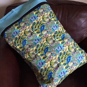 Fish Pillowcase with Baby Blue Border and a Black accent Trim