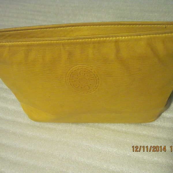 Vintage Gucci Dark Yellow leather Pouch Bag Made in Italy    0394160401