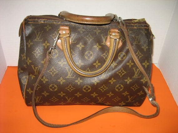 Vintage Rare 70’s LOUIS VUITTON Speedy 30 French Co. Edition Monogram Brown Canvas & Leather ...