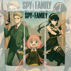 Spy x Family Tumbler Wrap: Anime Sublimation Design (Digital Download, 20oz & 30oz PNGs)