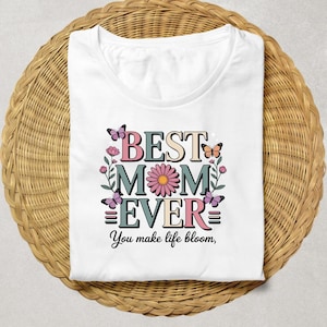 Floral Mama PNG: Retro Mother&#39;s Day Sublimation Design (Digital Download, SVG Included)