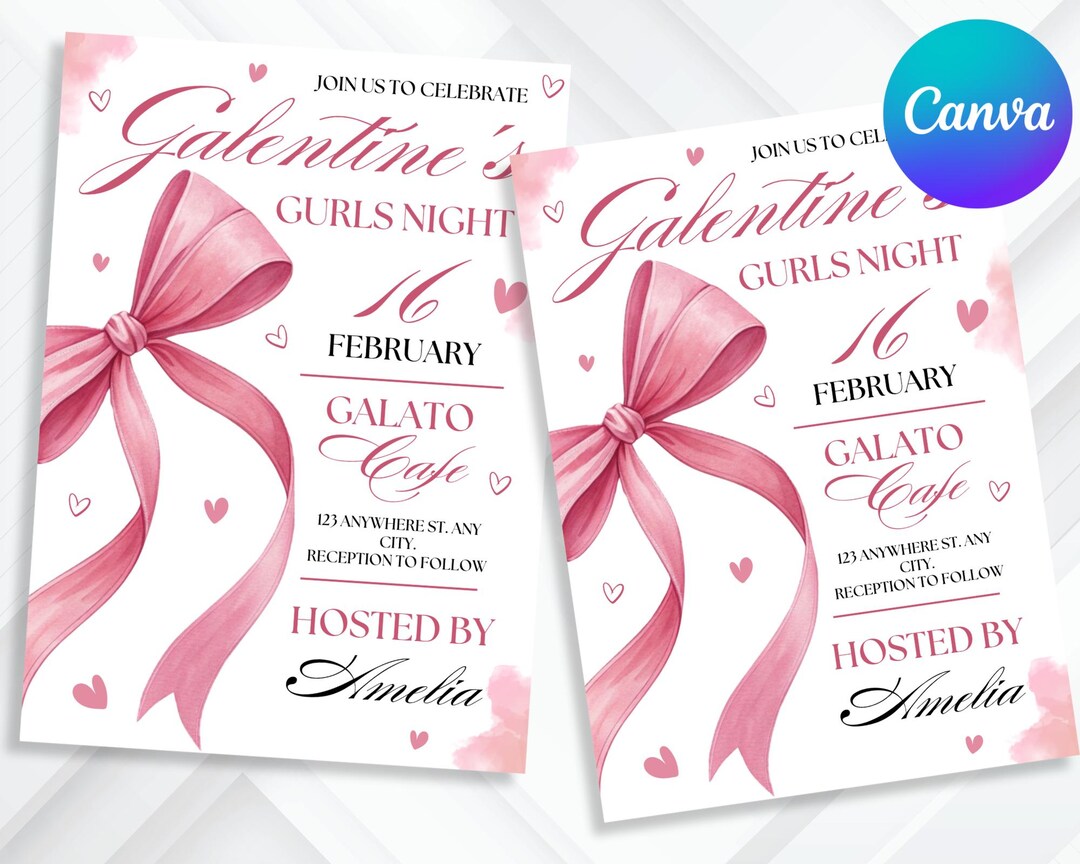 Galentine's Day Girls Night Out Invitation, Galentine's Party Invite ...