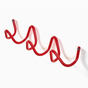 Appendiabiti da parete minimalista – Ganci appendiabiti in metallo stile Bauhaus Wave per ingresso, cappelli e borse, decorazione moderna per la casa, organizer da parete salvaspazio