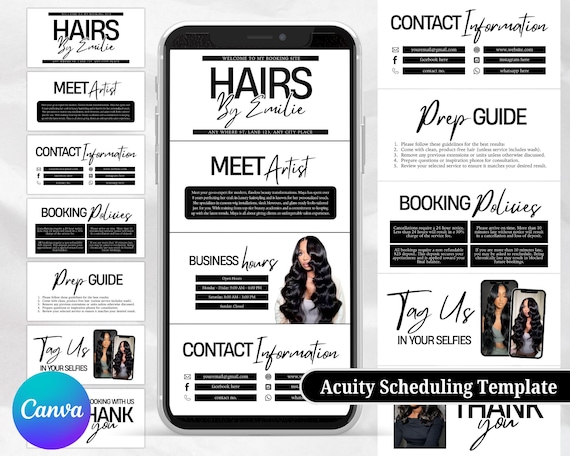 Acuity Hair Scheduling Template Hair Template DIY Schedule Acuity Template Hair Acuity Booking Site Design Ideas Acuity Website Template DIY