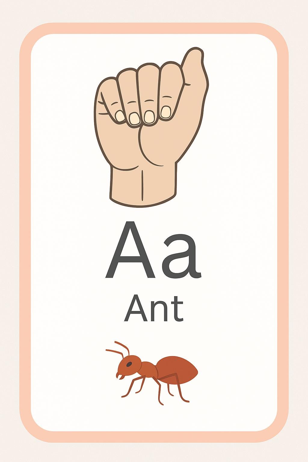 ASL Alphabet Flashcard | Printable Sign Language for Kids Include Jus ...