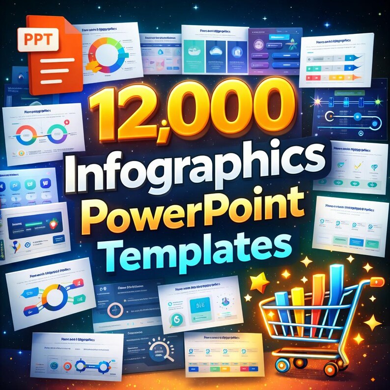 Infographic Design Examples Blue 12000 Powerpoint Infographics Templates Bundle | Editable PPT Slides ...