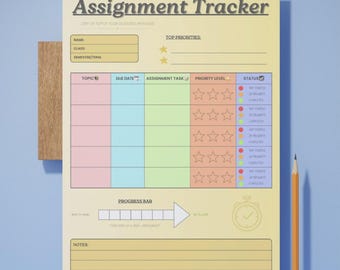 Planificador de tareas minimalista para estudiantes / Planificador de estudios imprimible / Descarga instantánea en PDF