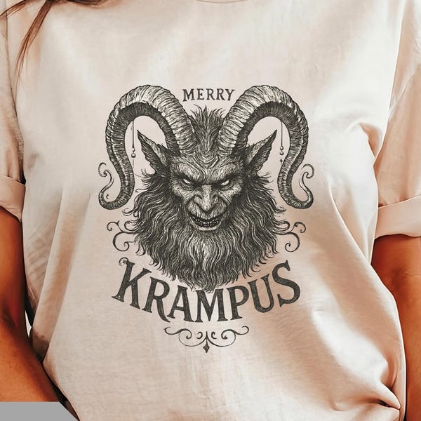 Comfort Colors Merry Krampus T-Shirt, Dark Christmas Gift