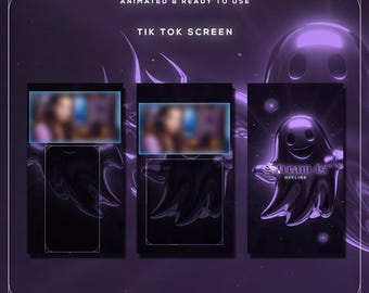 Halloween Ghost TikTok Screen Overlay Pack | Animated Mobile Stream Graphics (Digital Download)