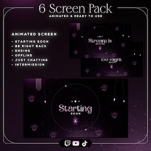 Halloween Animated Stream Screens: Dark Gothic VTuber Overlay Pack