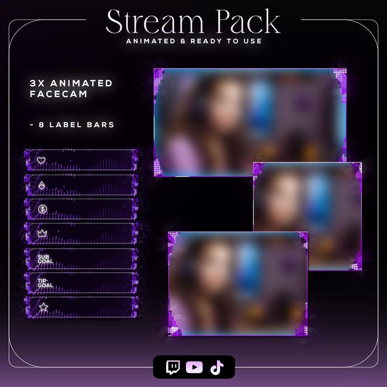 Dark Gamer Stream Overlay Bundle | Complete Gaming Twitch Pack ...
