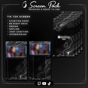 Animated Stream Screens | Cyber Flow TikTok Overlay (9:16 Format)