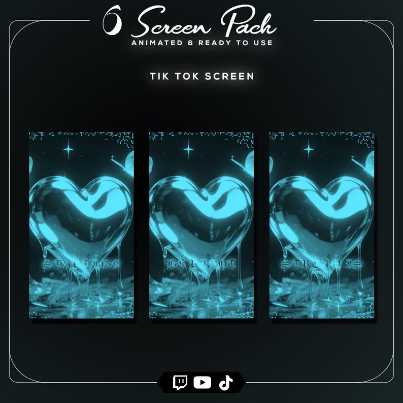 Loading Screen Heart R 6 Animated Mobile Stream Screens | Tiktok & Youtube Shorts Overlay ...