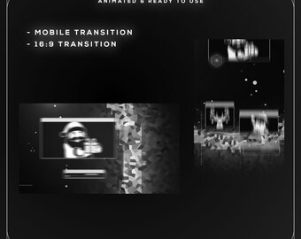 Weihnachtliches Pixel Glitch Übergangspaket | Animierter Stachel für OBS, Twitch, TikTok