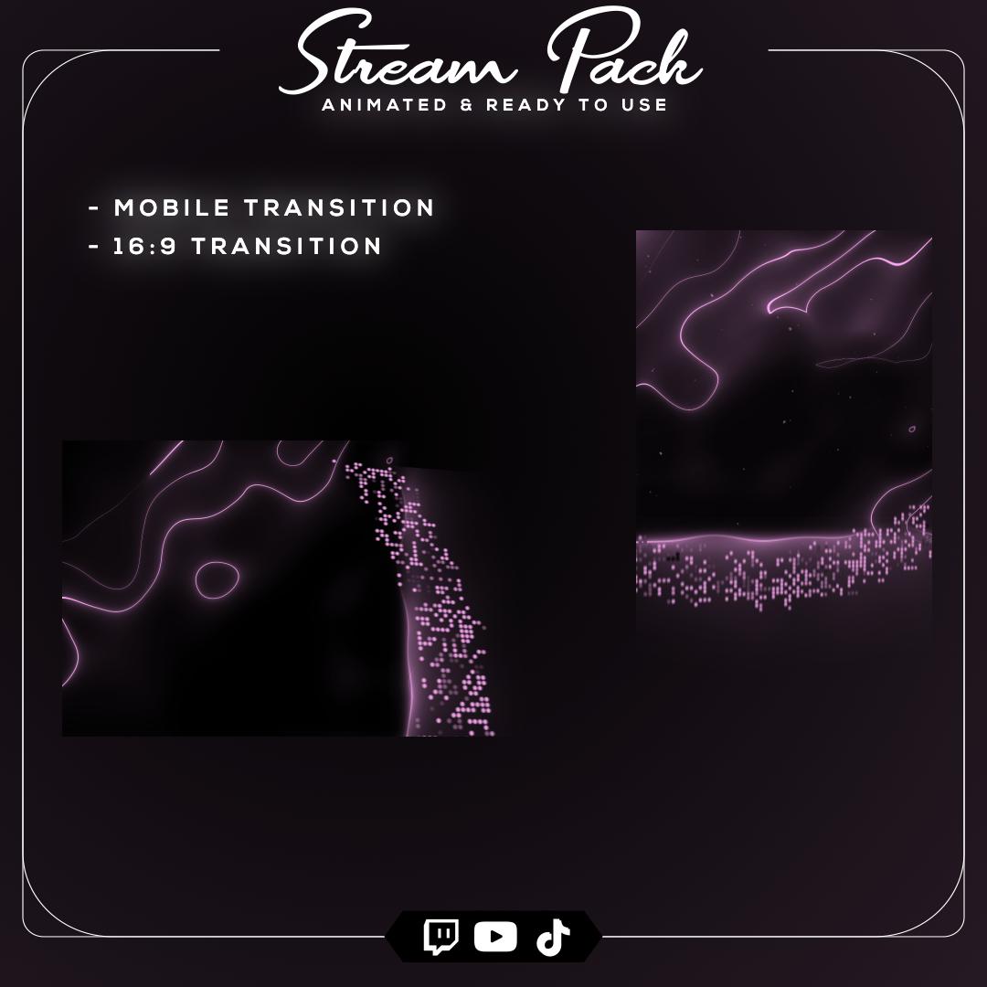 2 Animated Scene Transitions Tiktok & Twitch Pink Topographic Soft ...