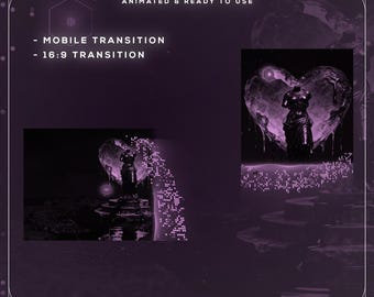 Animated Pink Stinger Transition for OBS, Cute Twitch Stream Transition, Streamlabs Kick YouTube VTuber Scene Transition WEBM