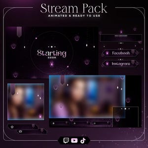 Animated Halloween Stream Overlay Pack: Gothic Vtuber Twitch OBS Overlay