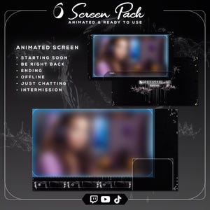 futuristic silver stream screens pack for OBS
