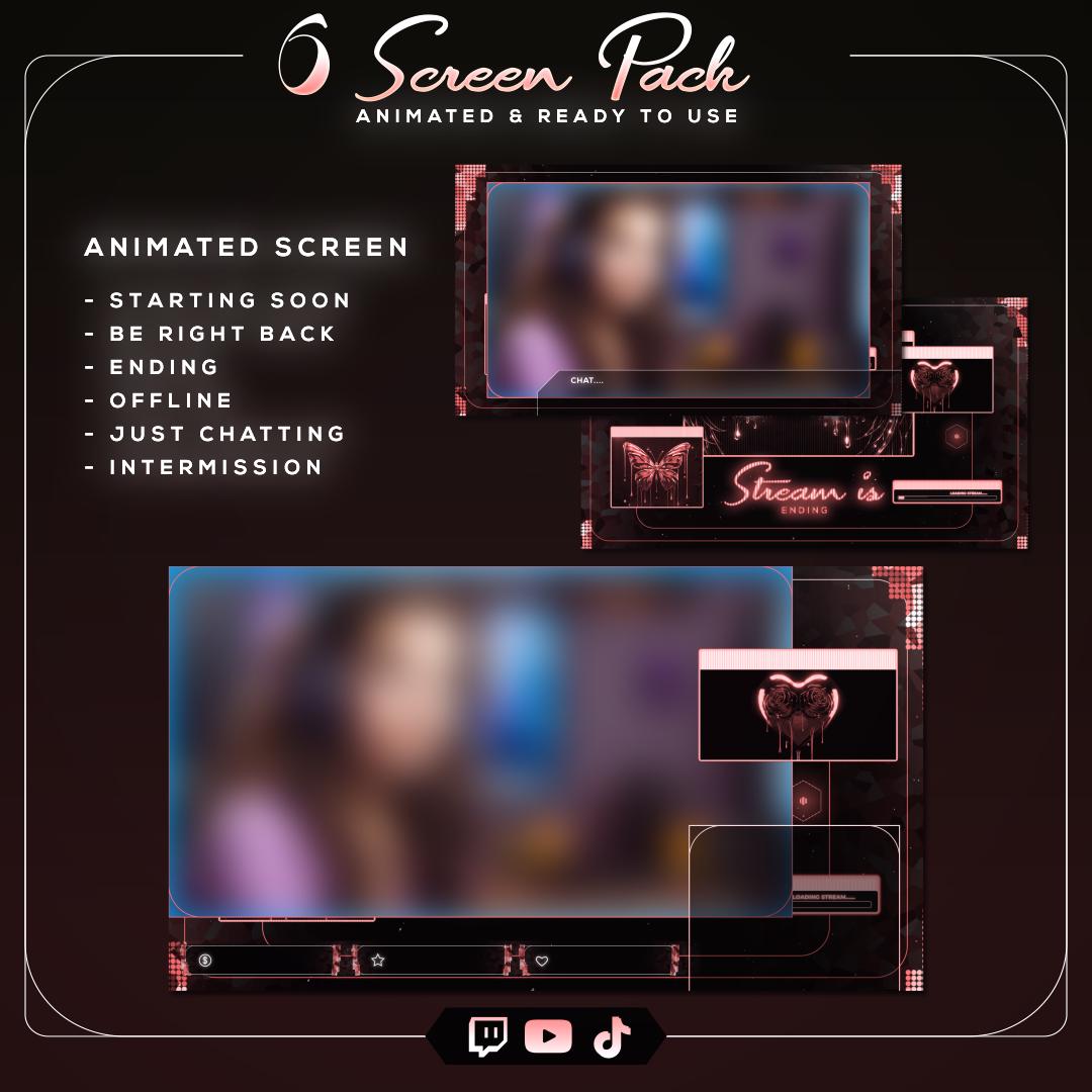Animated Stream Screens – Twitch, OBS, Youtube (digital Download) - Etsy
