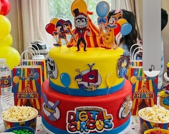 Circus Digital Cake Decoration , 3D Girls and Boys