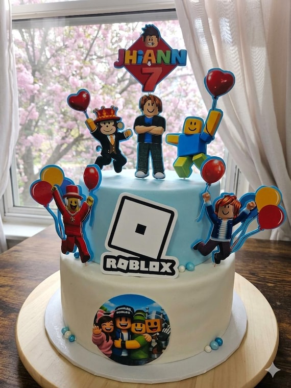 Roblox cake Topper, decoration 3D girls and boys