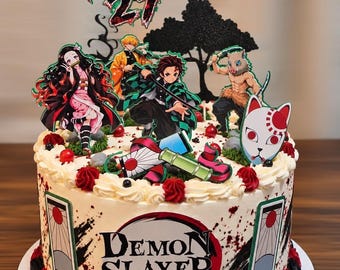Decoracion demon Slayer personalizado,topper anime