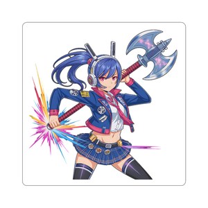 Anime-Inspired Kiss-Cut Stickers, Cute Stickers for Laptops, Bullet Journals, Gifts for Gamers, Unique Decor for Parties