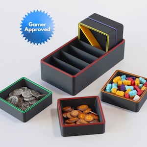 Vassoio magnetico per giochi da tavolo con rivestimento in feltro / Disponibile in più colori / Con divisori / Personalizzabile / Modulare