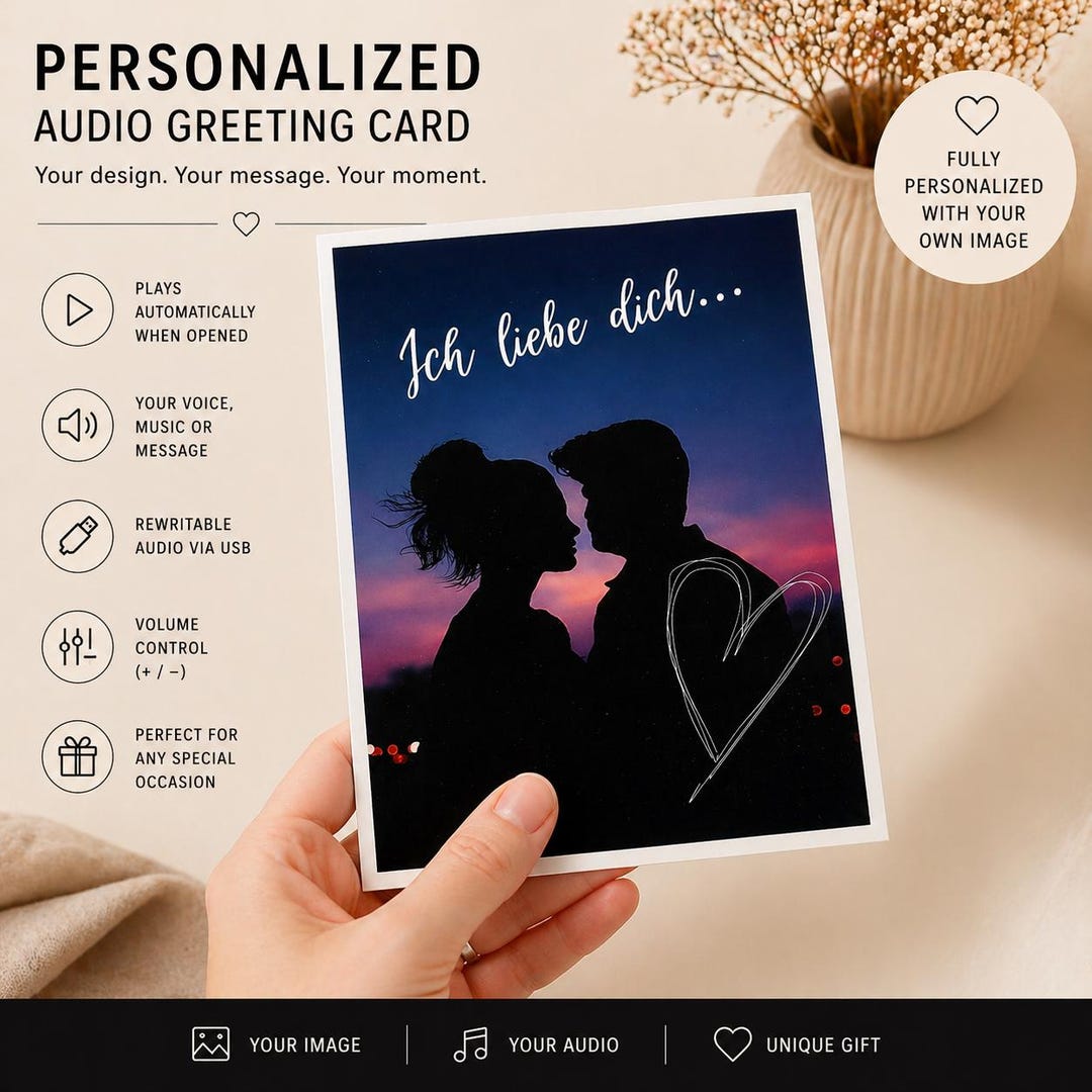 Personalized Audio Greeting Card, Custom Voice Message Card - Etsy