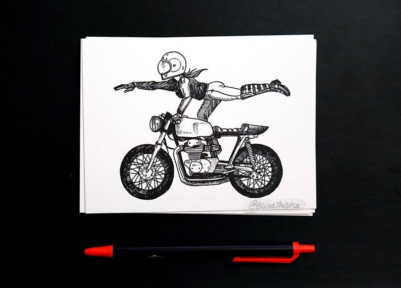 Women Who Ride Postcard Super Woman