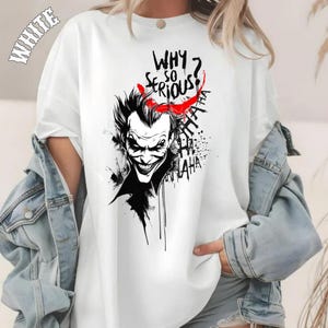 Joker Character Comfort Colors T-Shirt: &quot;Put On A Happy Face&quot; Unisex Streetwear