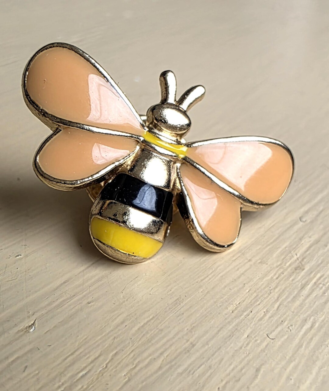 Bee Enamel Brooch Gold Honey Bee Pin Minimalist Insect Lapel Pin Nature ...