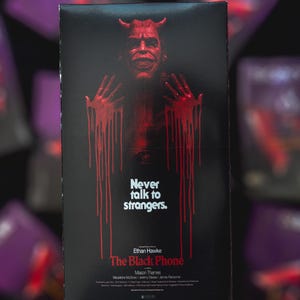 Custom &quot;The Black Phone&quot; VHS Sleeve (Blank Tape) | Halloween Crafts | Vintage Halloween