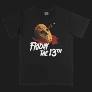 Jason Voorhees Comfort Colors Tee: Friday the 13th Halloween Horror