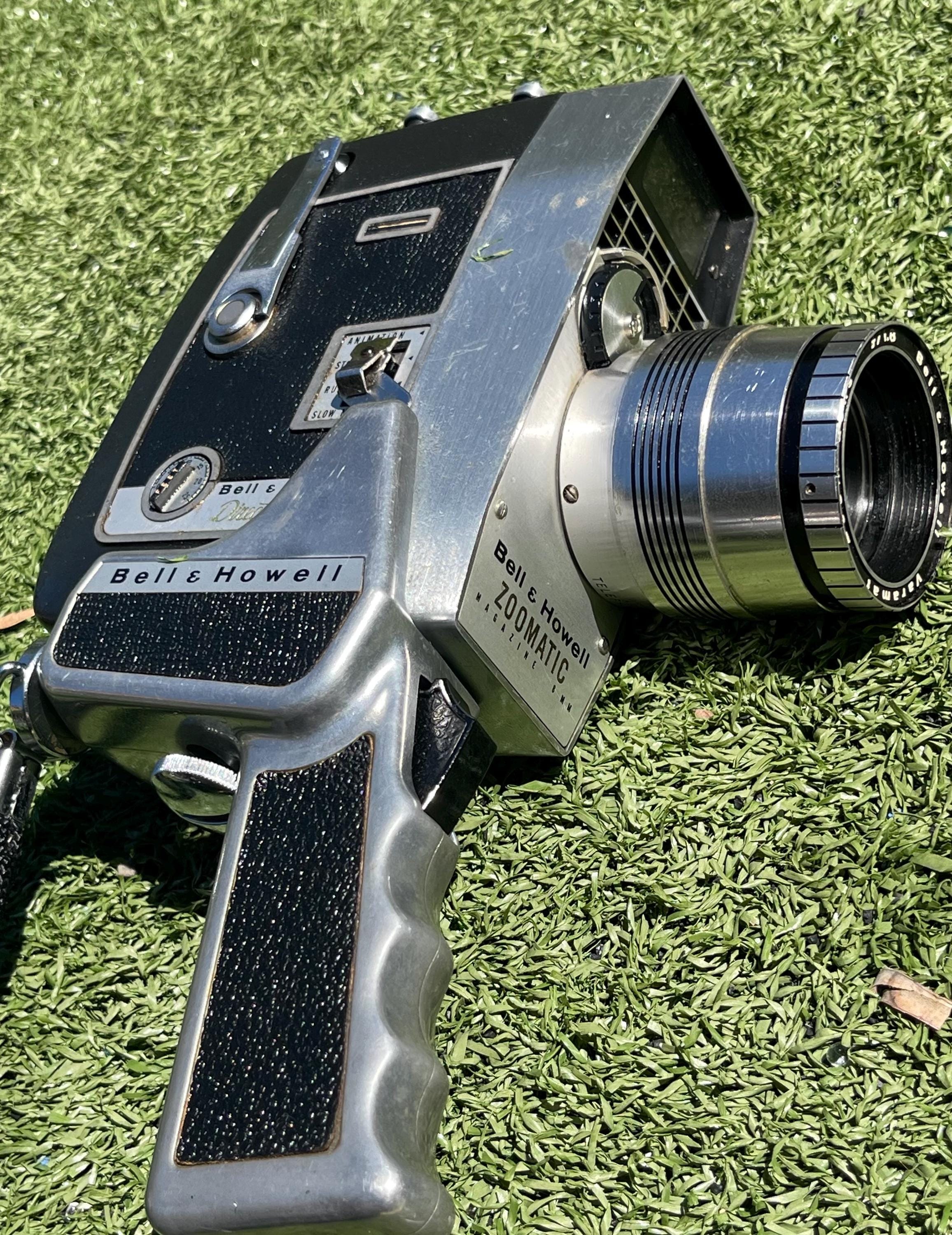 Vintage Bell & Howell Zoomatic Magazine 8mm Movie Camera Duo Power