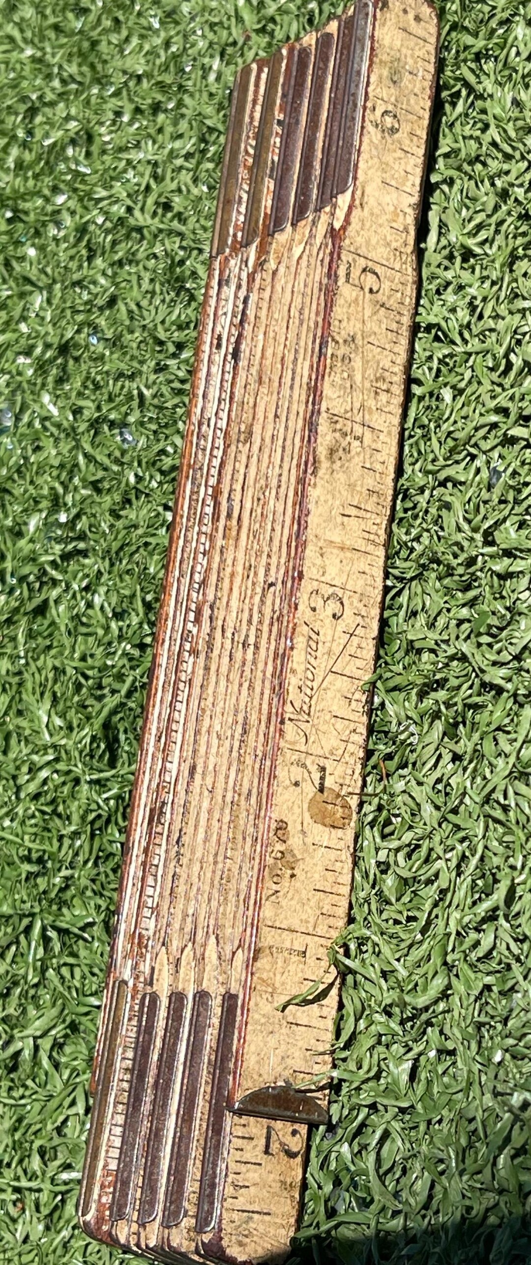 Early Ruler Like Tools Antique Master Rule Folding Wooden Ruler – Early 1900s Carpenter’s Tool ...