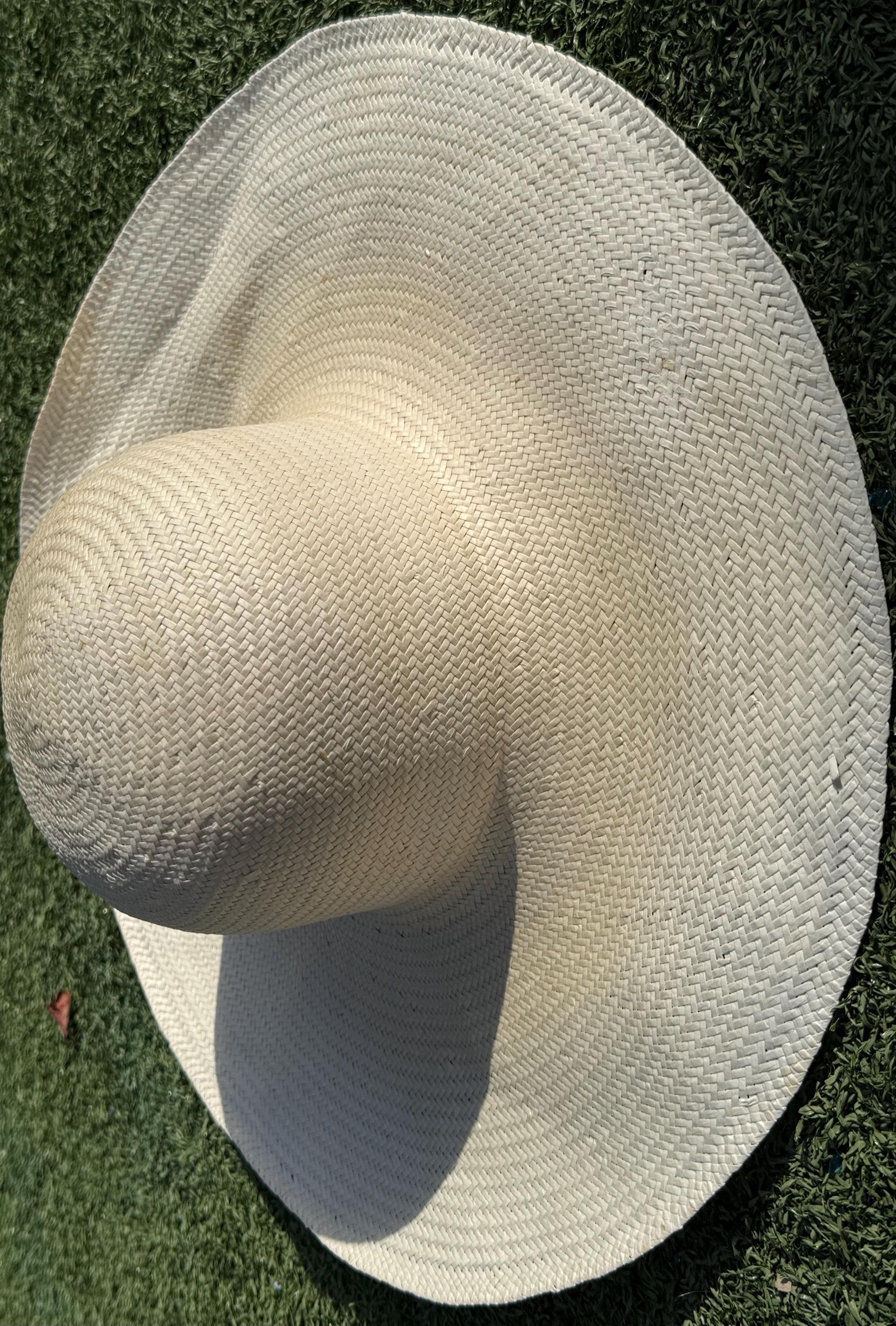 Laura Ashley Slate Blue, Purple Black Striped Straw Curled up Edge Hat Laura Ashley Straw Hats - Etsy main image 4