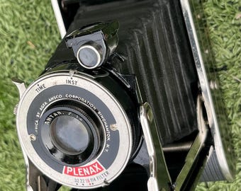 Appareil Photo Pliant Agfa Avec Soufflet Et étui En Cuir D'origine - Vintage