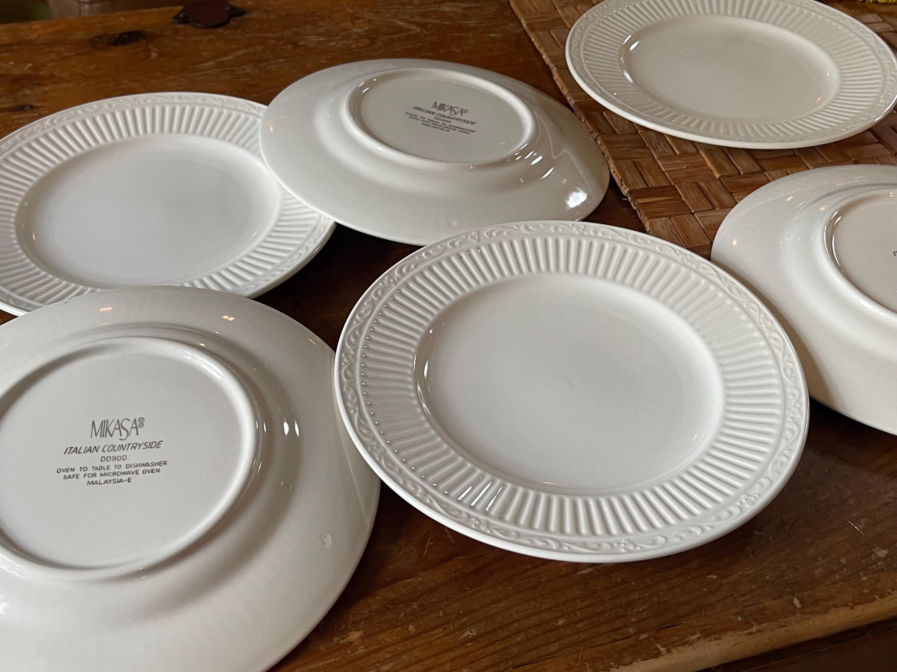 Set of 6 Mikasa Italian Countryside Dinner Plates | 8.8 Inch / 9