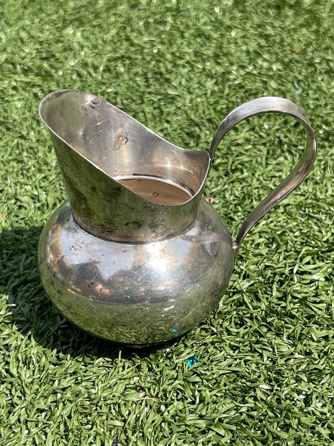 Gorham Sterling Silver Creamer #773 – 3” Tall Mid-century Modern
