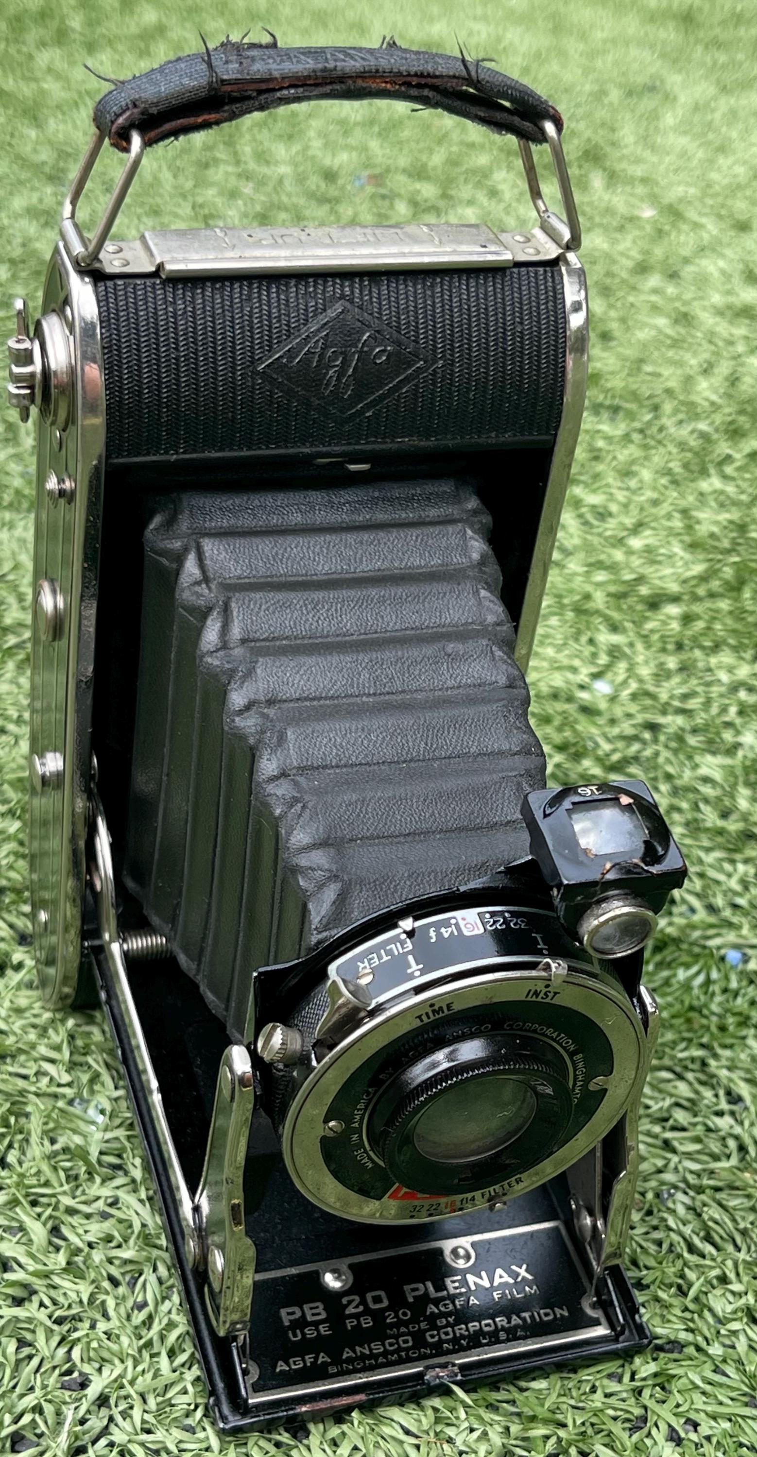 Vintage Agfa Ansco PB20 Plenax Folding Camera 1930s Art Deco