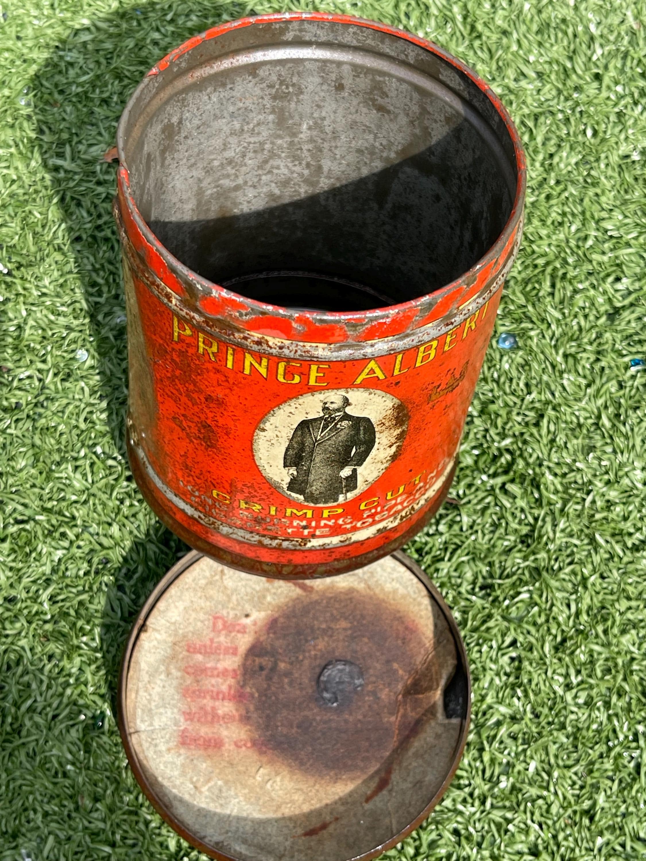 Vintage Prince Albert Crimp Cut Tobacco Tin (1907 Patent Date)