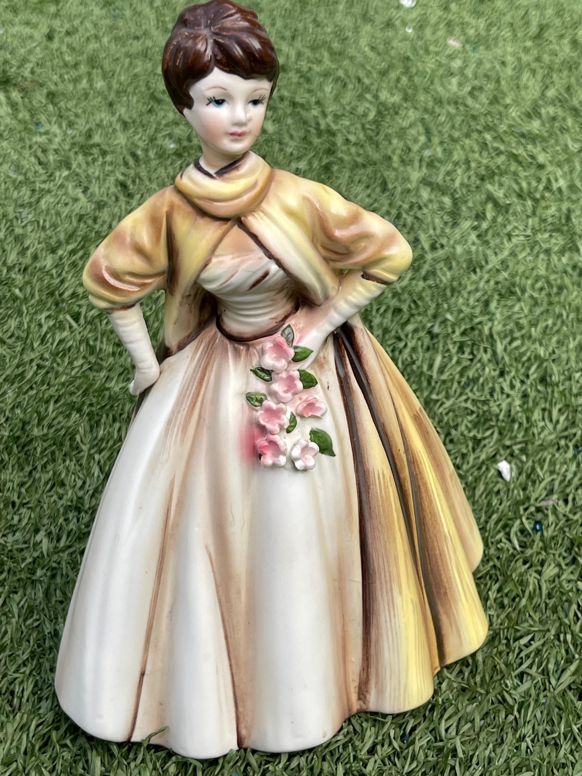 Vintage 1963 Inarco Porcelain Lady Figurine 8” | E-1031 Cleveland